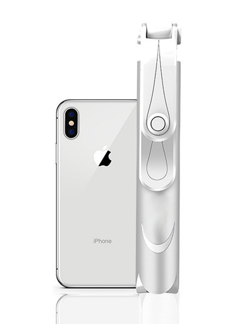 XT09 Bluetooth Selfie Stick,5-Section Extendable Selfie Stick Integrated Universal Phone Holder Tabletop Tripod with BT Remote Controller 10m Wireless Control for Phones,White - Image 2