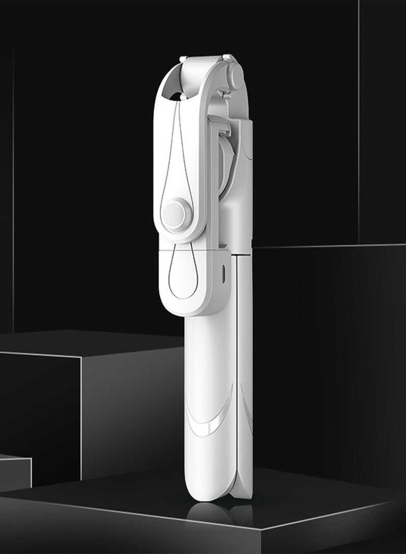 XT09 Bluetooth Selfie Stick,5-Section Extendable Selfie Stick Integrated Universal Phone Holder Tabletop Tripod with BT Remote Controller 10m Wireless Control for Phones,White - Image 4