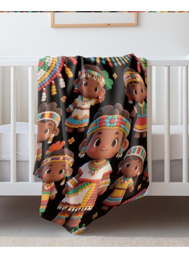 عام بطانية رقيقة من الفانيلا الكرتونية للأطفال والرضع (دافئة ومريحة، ومناسبة للنوم والألعاب) 70 سم * 100 سم - Image 4