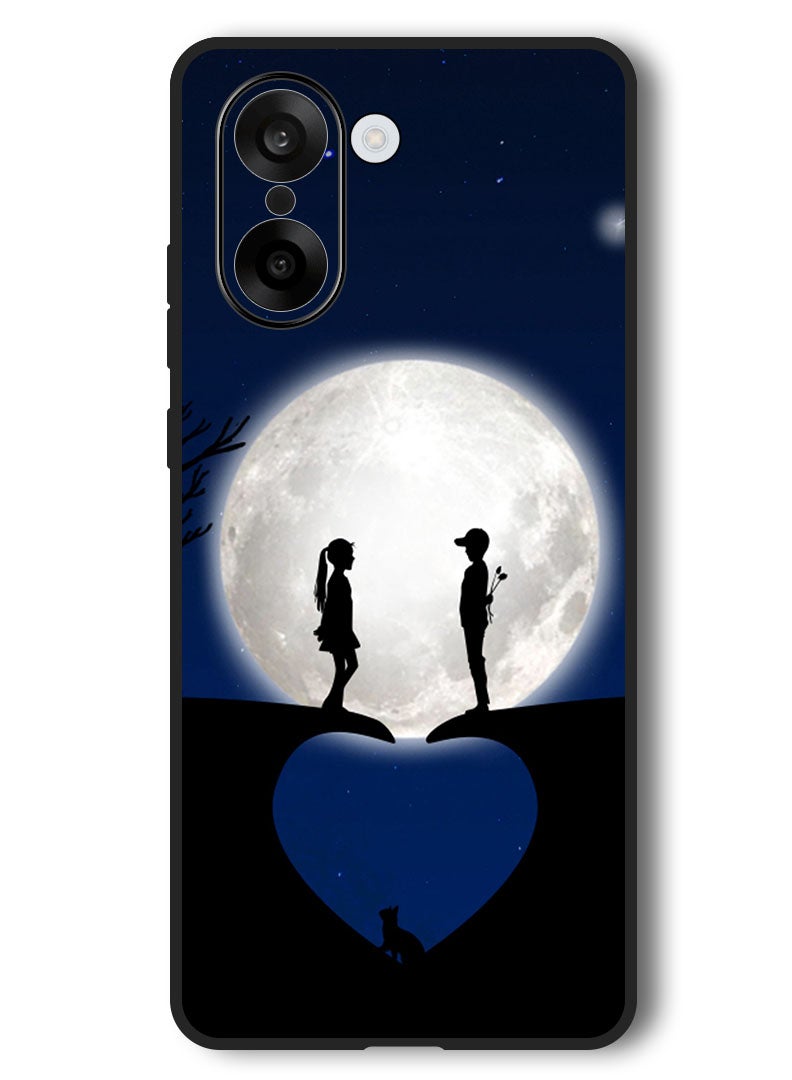 Theodor Case Compatible with OnePlus Nord CE 5 6.77 Inch Protection Shockproof Bumper Cover Couple heart - Image 1