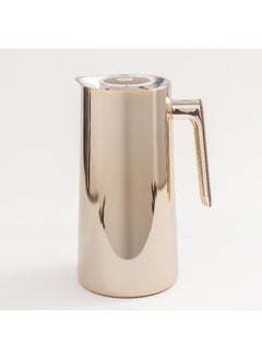 Dallaty Dallaty 1L champagne gold steel vacuum flask with wooden handle  - Image 1