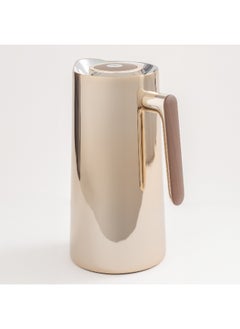 Dallaty Dallaty 1L champagne gold steel vacuum flask with wooden handle  - Image 5