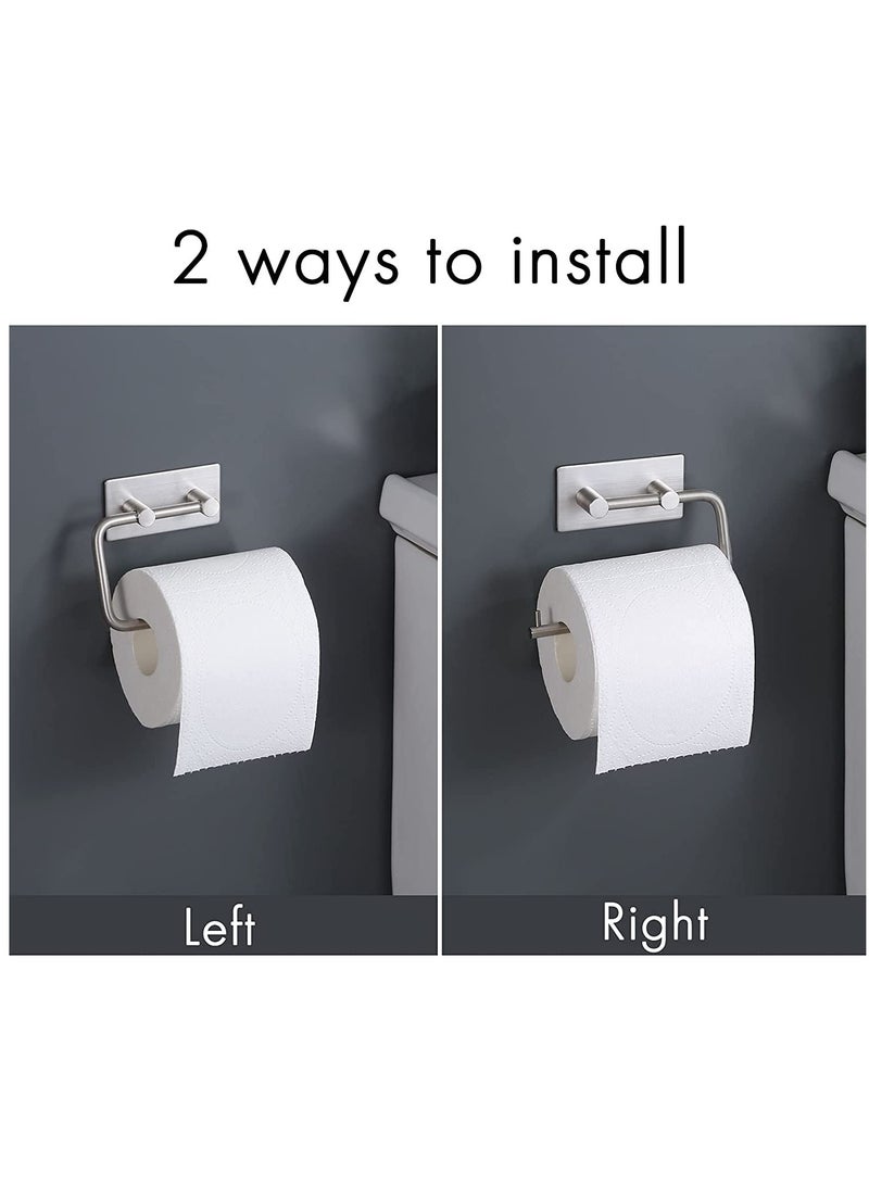 AL RAID Self Adhesive Toilet Paper Holder,Stainless Steel Tissue Roll Paper Hook,Towel Hanger Rack,Napkin Holder Towel Hanger for Bathroom Silver - Image 3