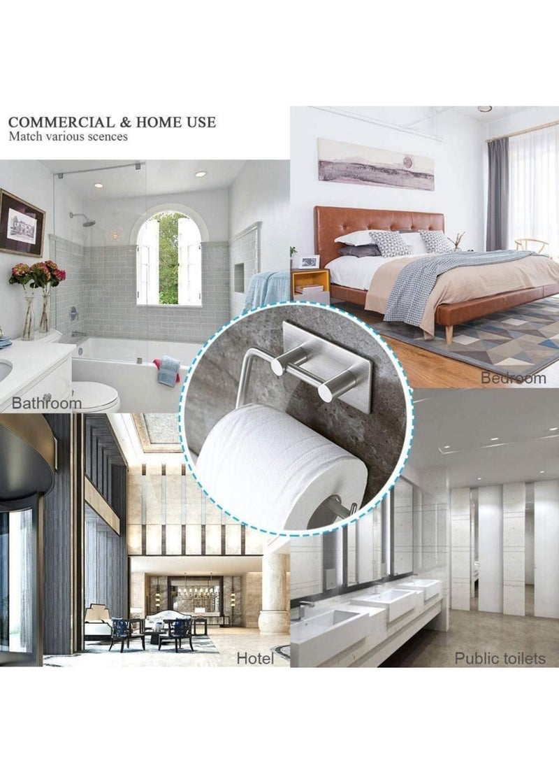 AL RAID Self Adhesive Toilet Paper Holder,Stainless Steel Tissue Roll Paper Hook,Towel Hanger Rack,Napkin Holder Towel Hanger for Bathroom Silver - Image 5