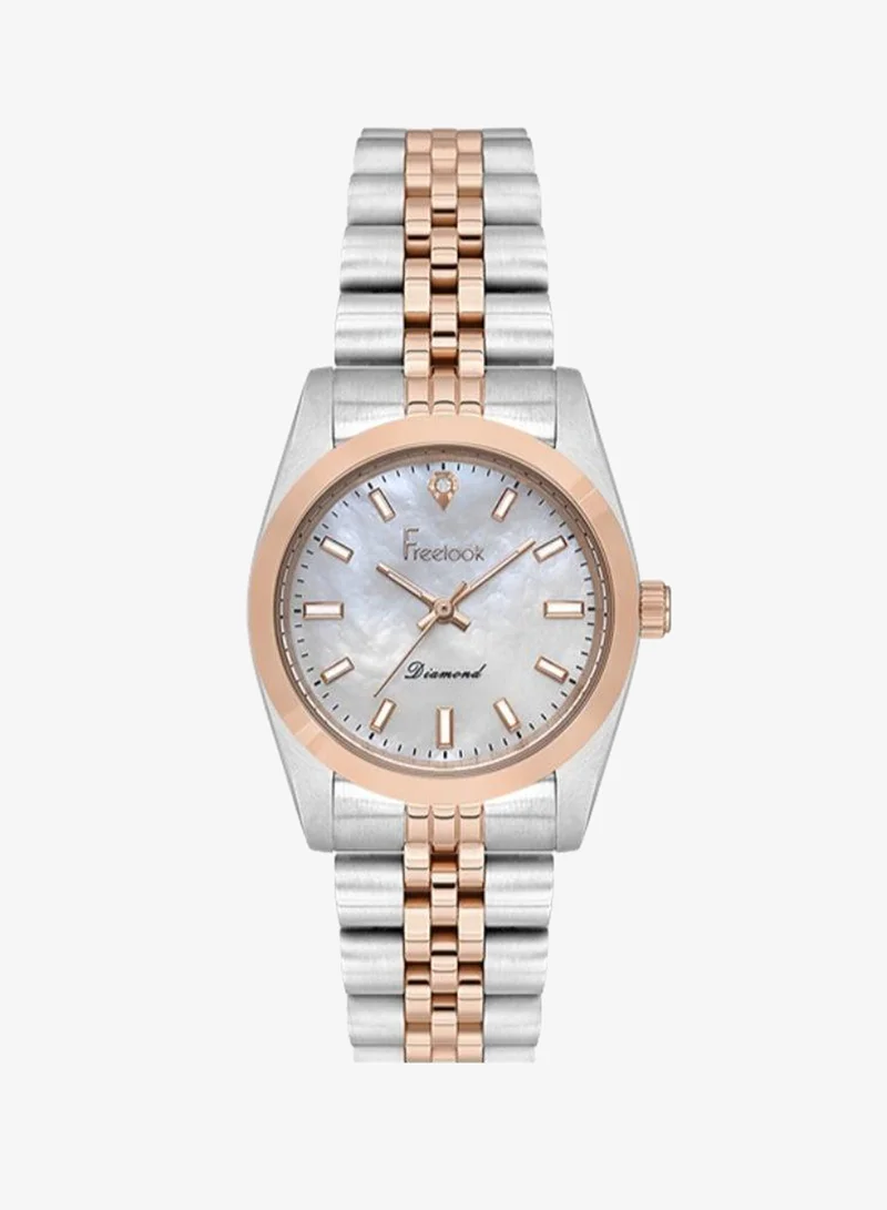 Freelook Paris Freelook - Naturelle Women's Watch | Steel Case | Stainless Steel Band | Silver & Round Dial | Analog | Japanese Quartz | Mineral Glass | Premium Luxury Watch | Ideal Gift | Water Resistant 30 Meters