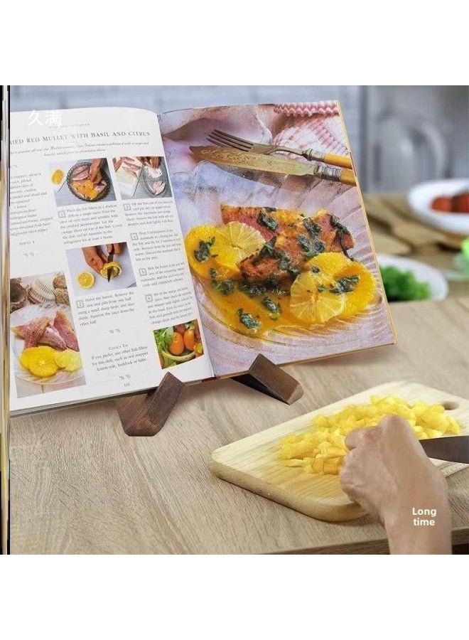 Keyboard Display Stand Transparent Office Desktop Keyboard Cap Display Recipe Reading Stand Mechanical Wooden Storage Rack Multi-layer-Color:21.5*12.5*16.5-R42-Style:1.00x1.00dm-1.00 Layers  - Image 3