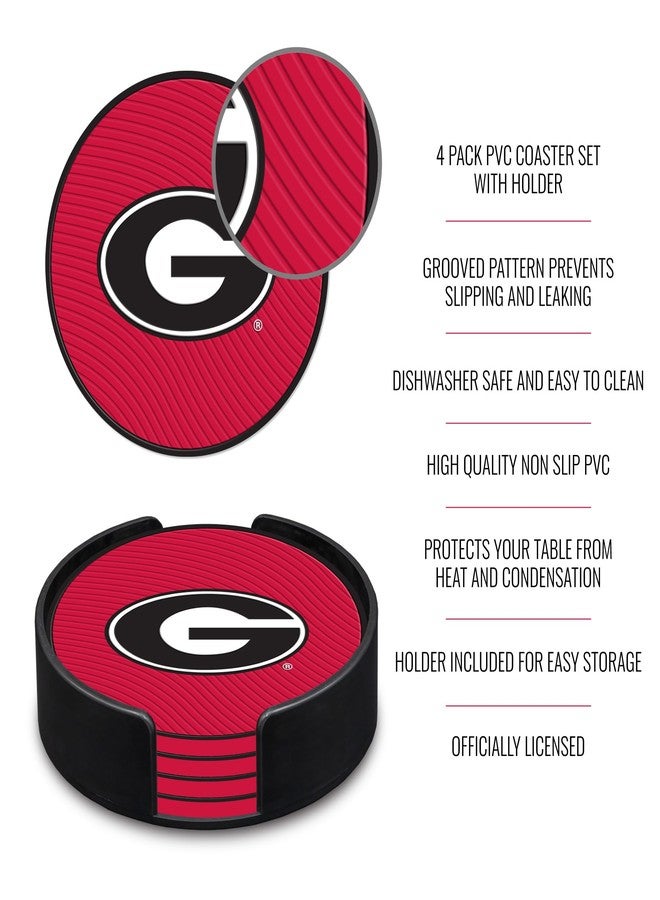 Rico Industries NCAA Georgia Bulldogs Classic Favorites: PVC Coaster Set (4-Pack) - Image 5