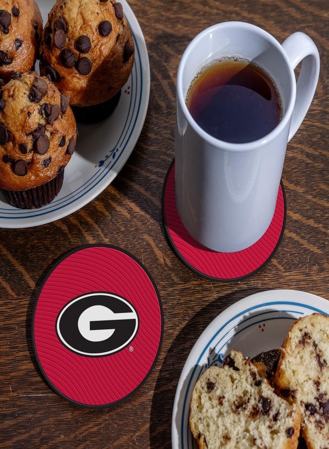 Rico Industries NCAA Georgia Bulldogs Classic Favorites: PVC Coaster Set (4-Pack) - Image 3