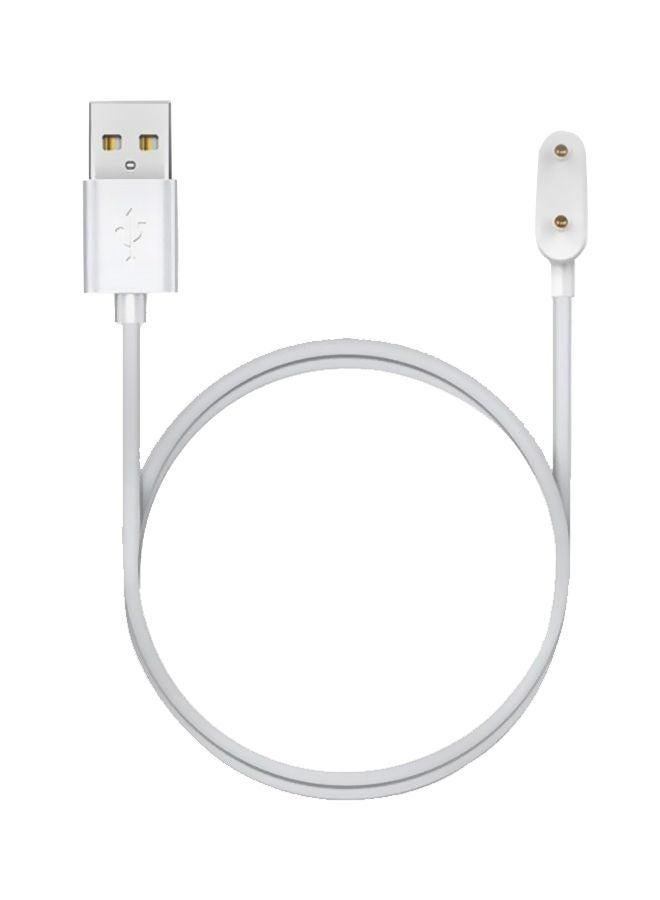 إس كولور كابل شاحن مغناطيسي بمنفذ USB لساعة هواوي فت من إس كولور أبيض - Image 1