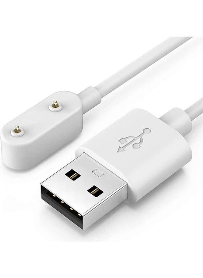 إس كولور كابل شاحن مغناطيسي بمنفذ USB لساعة هواوي فت من إس كولور أبيض - Image 3