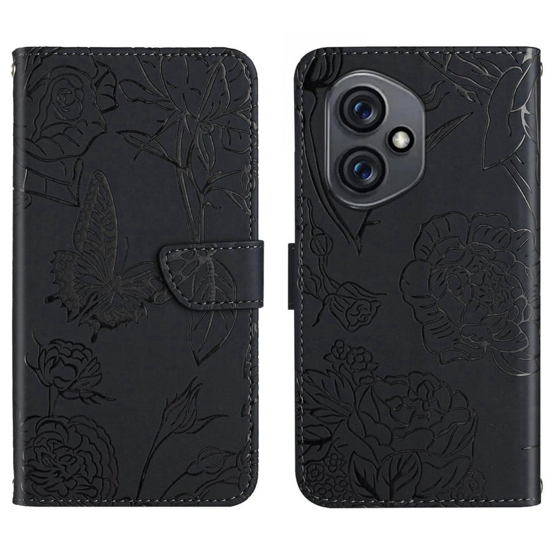 إيروريكس جراب هاتف For Honor 400 Global 156.5 مم HT03 من الجلد المنقوش الملمس (أسود) - Image 1