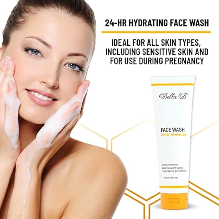 Bella B Face Wash 4.1 oz Tube - Facial Glow - Pregnancy Skin Care - Natural Facial Daily Cleanser - No Artificial Fragrance - Pregnancy Safe Face Wash - Healthy Beauty - Anti Aging Facial Wash - Image 2