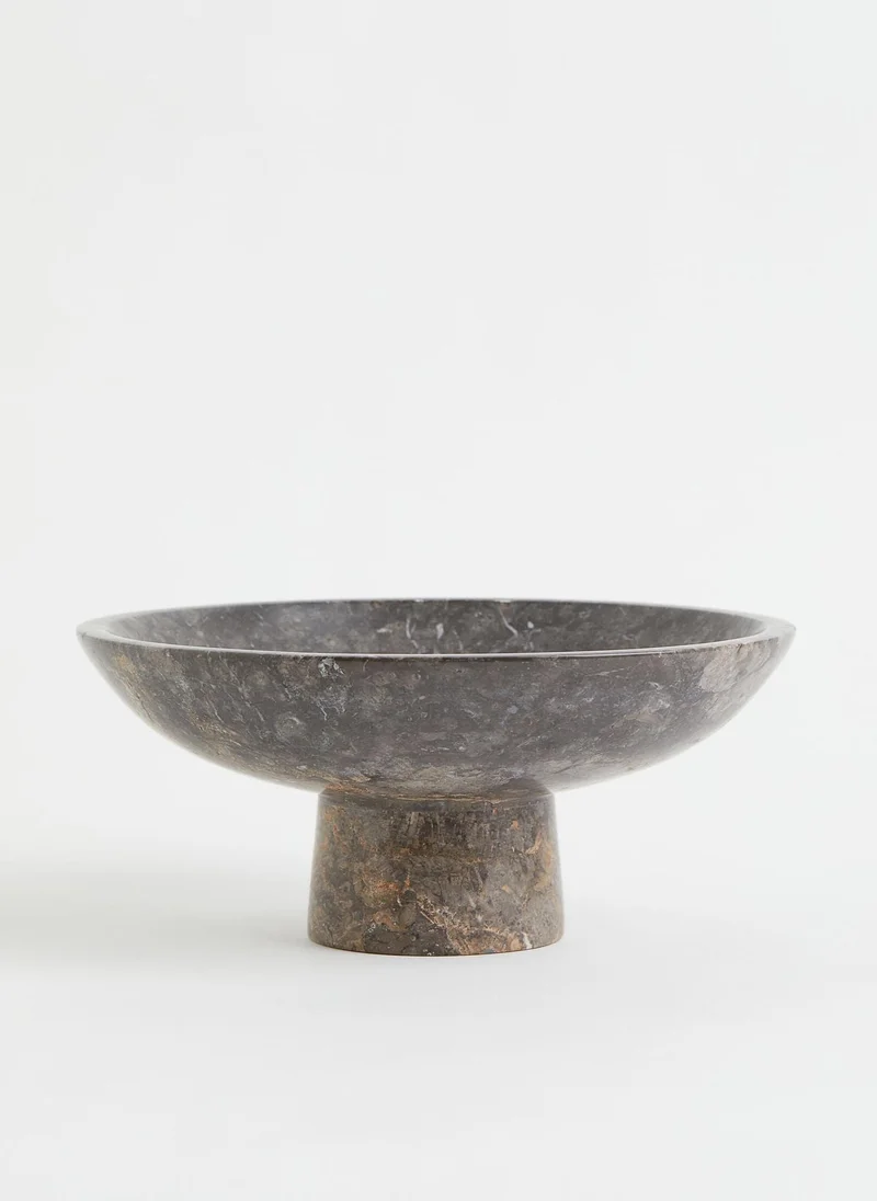 H&M Large Marble Pedestal Bowl