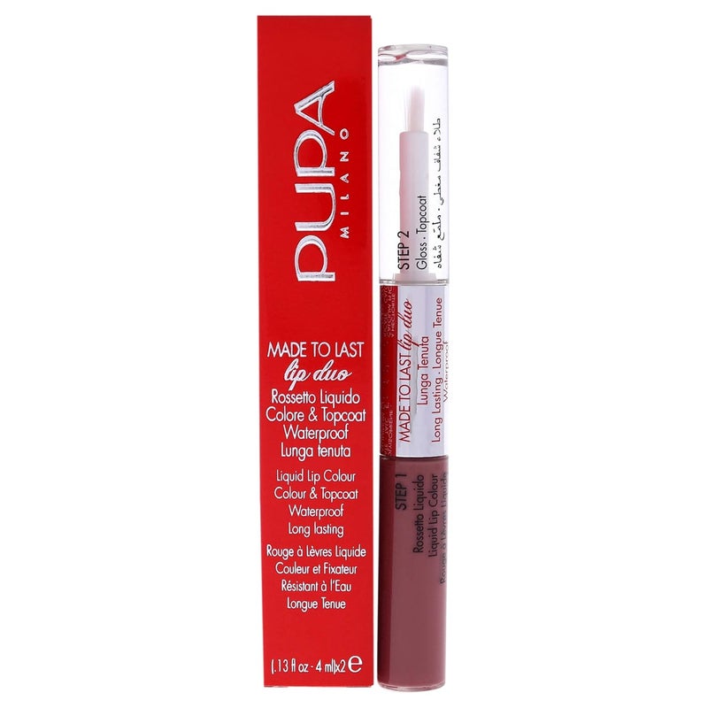 Pupa Made To Last Lip Duo - 010 Vintage Pink Milano for Women - 0.13 oz Lipstick