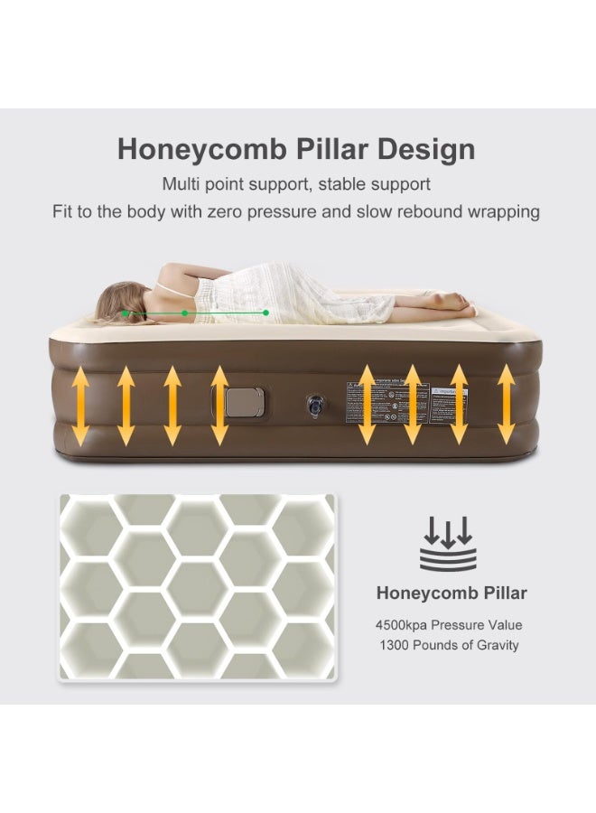 XiuWoo Air Mattress Queen with Built in Pump,Newly Cordless Removable Lithium Battery Pump,Self Inflatable,Camping Mattress,Portable Blow Up Mattress for Camping,Guests and Home,195*152*40cm - Image 3