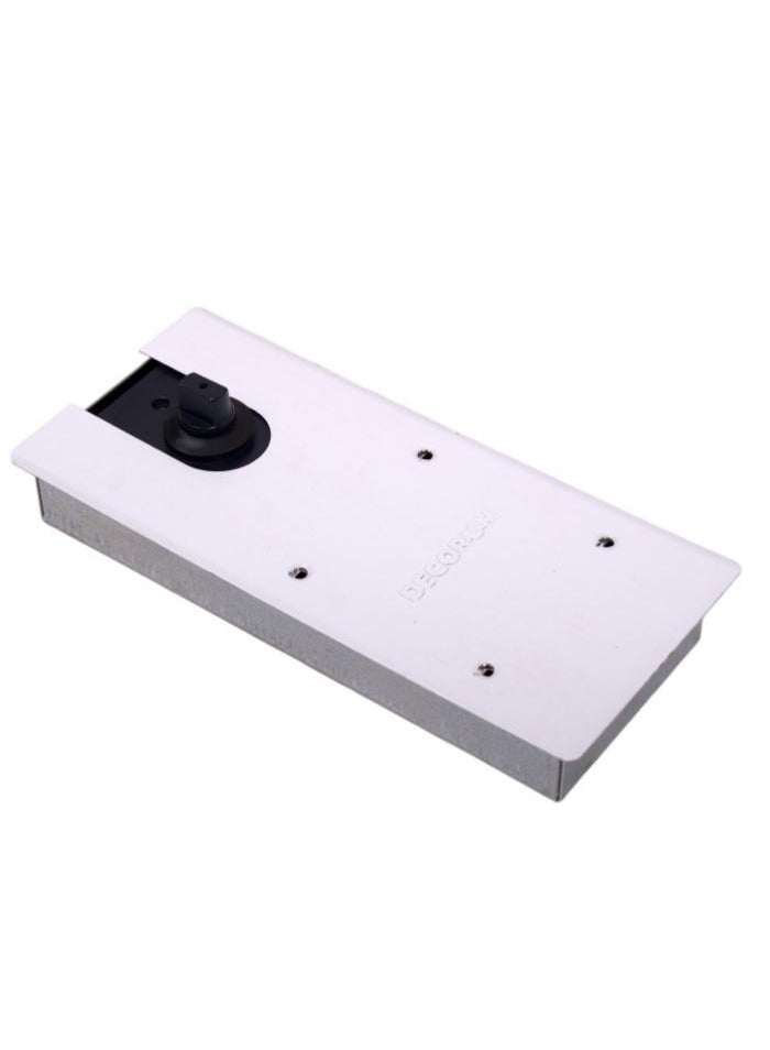 Decorum Heavy Duty Floor Spring SS Plate For Glass Doors - Door Closer & Floor Machine, 105kg Capacity, 90° Hold Open, Mirror Finish - Image 1