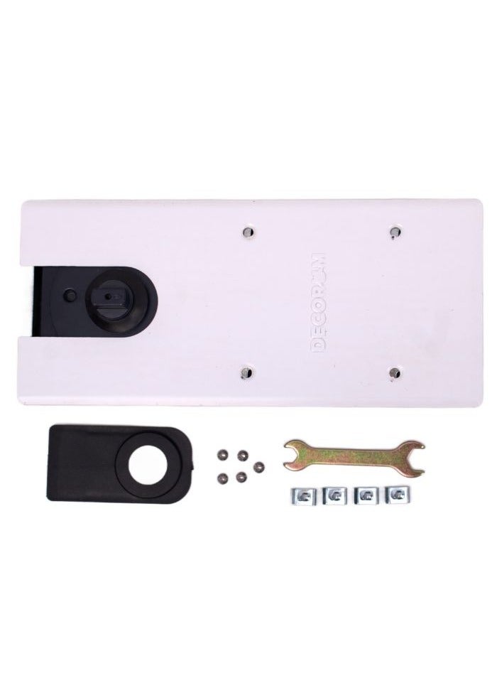 Decorum Heavy Duty Floor Spring SS Plate For Glass Doors - Door Closer & Floor Machine, 105kg Capacity, 90° Hold Open, Mirror Finish - Image 4