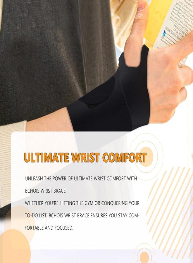 Dr Helix Unisex Black Right Hand Wrist Support - Adjustable Compression Brace for Wrist Pain Relief, Carpal Tunnel, Sprains & Strains, Lightweight & Breathable - (Pack of - 1) - Image 5