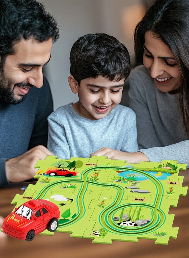 Kids Puzzle Mats, Kids Puzzle Floor Play Mat with Shapes & Colors，Earlly Educational Puzzle Sets - Image 1