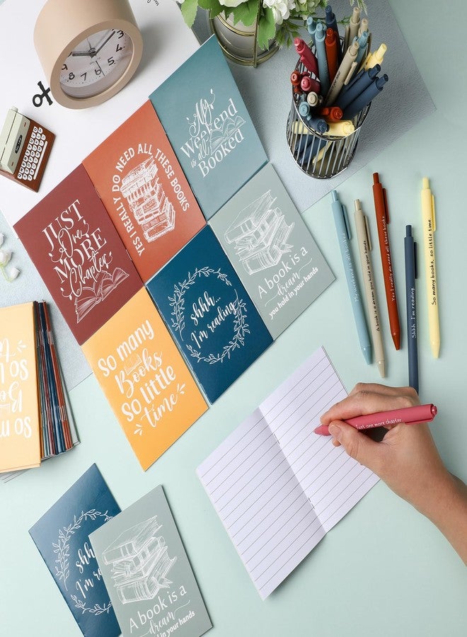 Supervitae 48 Set Book Lover Gift Bulk Librarian Inspirational Notebook Ballpoint Pen Club Favors Reading Journal for Reader Bookish Student Teacher Graduation Appreciation Gift (Bright) - Image 5