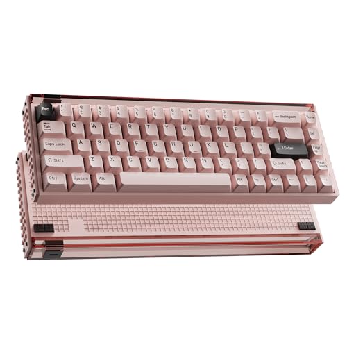 MelGeek MADE68 Pro Wired Keyboard, Hall Effect Magnetic Switch Gaming Keyboard, 65% Compact Rapid Trigger, Hot-Swappable, RGB Snap Tap & Adjustable Actuation, Online HIVE Custom (Pink) - Image 1