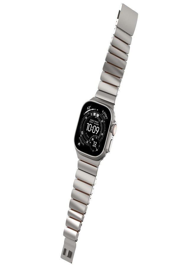 NewWays Stainless Steel & Silicone Hybrid Band for Apple Watch Ultra 3 2 1 49mm Series 11/10 46mm 45mm 44mm Series 4 5 6 7 8 9 10 11 SE Link Bracelet Magnetic Clasp Strap Sport Metal Band for Men - Image 2