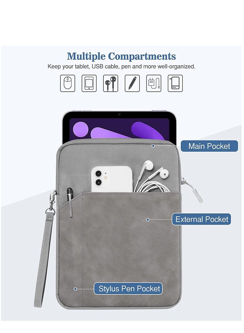 Tablet Sleeve Case Double Pocket Stitching Case Fits iPad 9/8/7th Gen Ipad iPad 9.7 Inch 10.2 Inch 10.5 Grey - Image 2