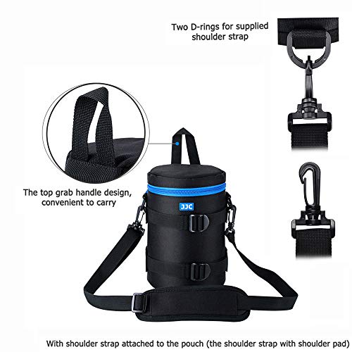 JJC Camera Lens Pouch Case for Canon EF 70200mm EF 28300mm EF 70300mm Nikon Nikkor AFS 70200mm AF 80200mm More Zipper Polyester Lens Protective Bag Interior Size 43x75 - Image 3