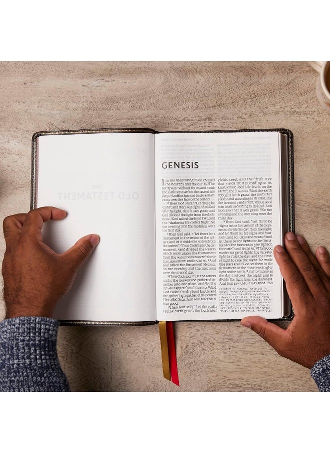 NKJV Holy Bible, Super Giant Print Reference Bible, Brown Bonded Leather, 43,000 Cross References, Red Letter, Comfort Print: New King James Version  - Image 3