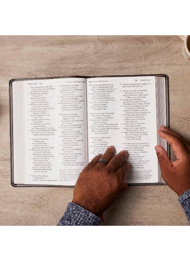 NKJV Holy Bible, Super Giant Print Reference Bible, Brown Bonded Leather, 43,000 Cross References, Red Letter, Comfort Print: New King James Version  - Image 4