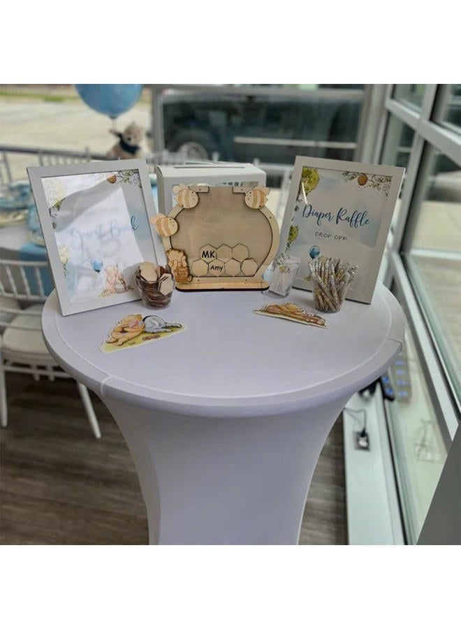 PAMBO Bee and Bear Baby Shower Guest Book - Adorable Bear and Bee Theme, Eco-Friendly Wooden Keepsake - includes 45 Mini Message Boards for Warm Interactions - Image 5