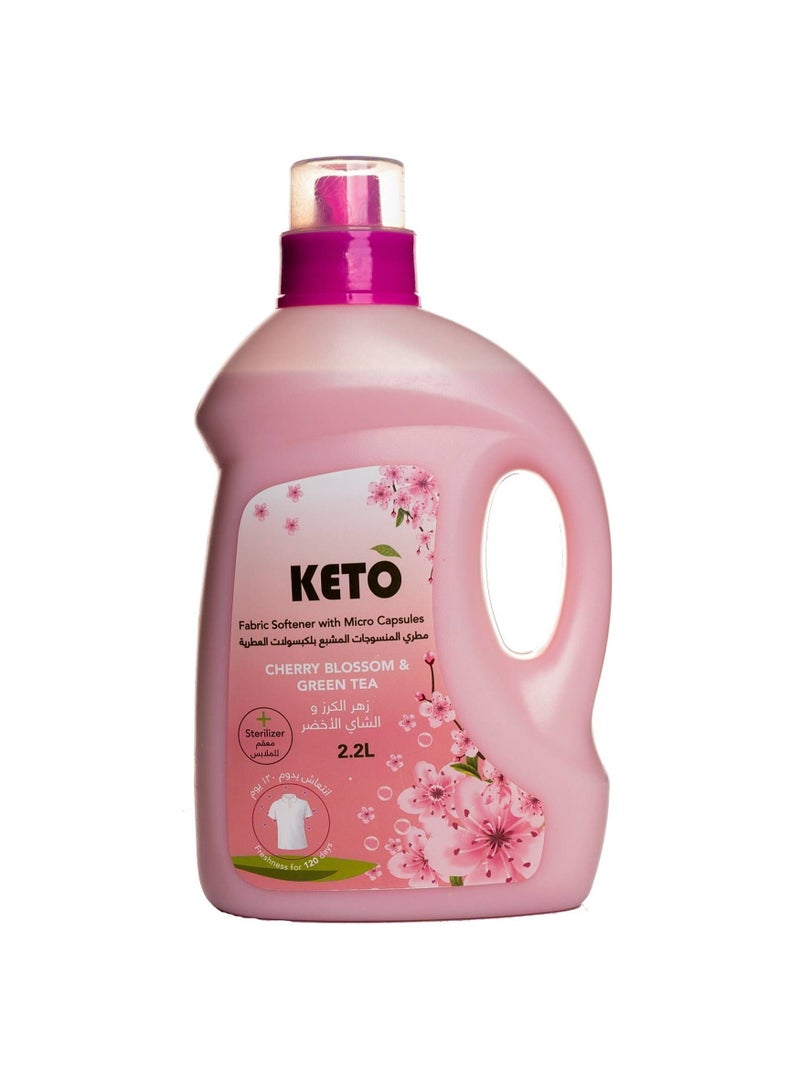كيتو منعم الاقمشة والملابس بعطر زهرة الكرز والشاي الأخضر 2.2ل