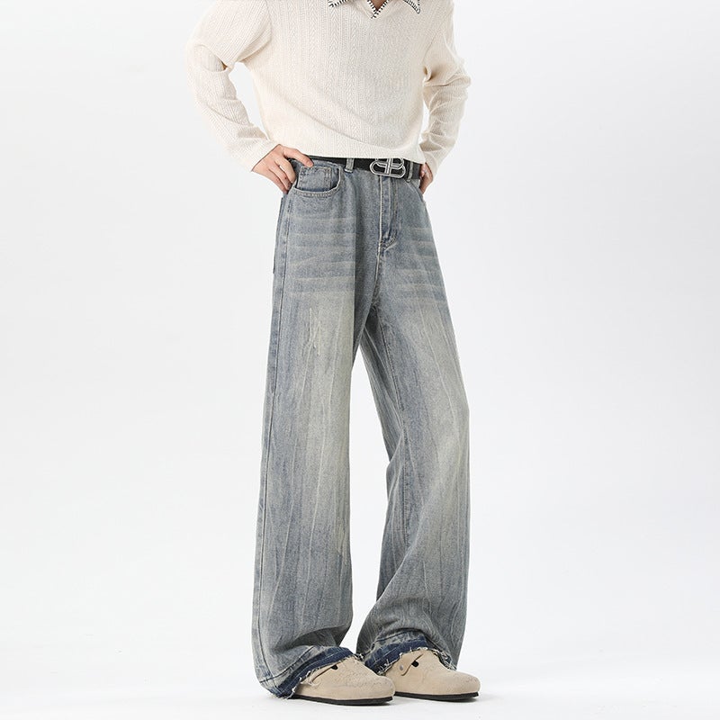 Unisex Classic Denim Jeans Loose Fit Daily Outdoor Wear - Image 1