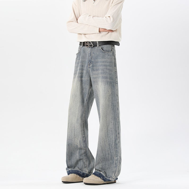 Unisex Classic Denim Jeans Loose Fit Daily Outdoor Wear - Image 3