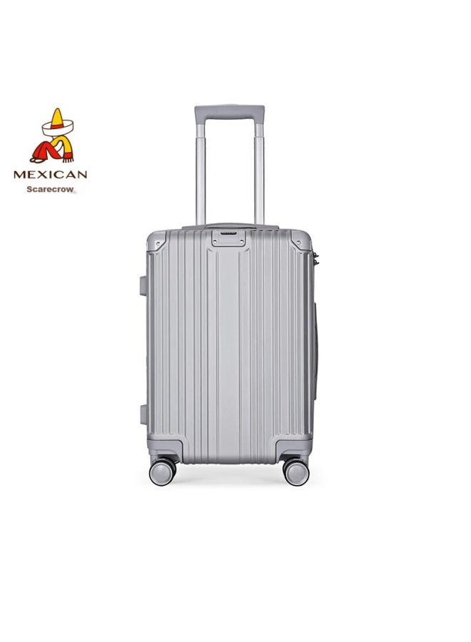 Scarecrow Luggage حقيبة سفر 24 بوصة للرجال والنساء، عجلات 360 درجة، حقيبة ترولي، قفل بكلمة مرور، حقيبة سفر كبيرة السعة، حقيبة جلدية، أمتعة الأمتعة المسجلة - Image 5