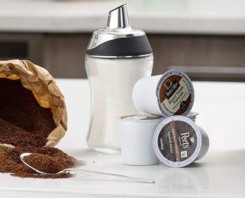J&M DESIGN Sugar Dispenser with Pour Spout Lid Sugar Container Shaker Coffee Bar Accessories Organizer Essentials Powdered Creamer Baking Supplies 7.5oz Glass Jar Pourer Sugar Bowl Salt Dish Holder - Image 4