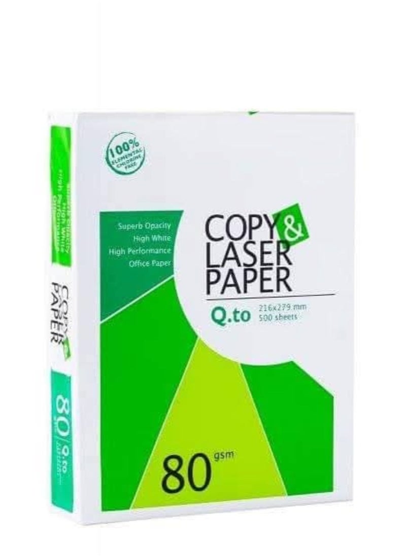 COPY & LASER PAPER A4 Printing copy laser Paper 1 Pack 500 Sheets Super White  - Image 1