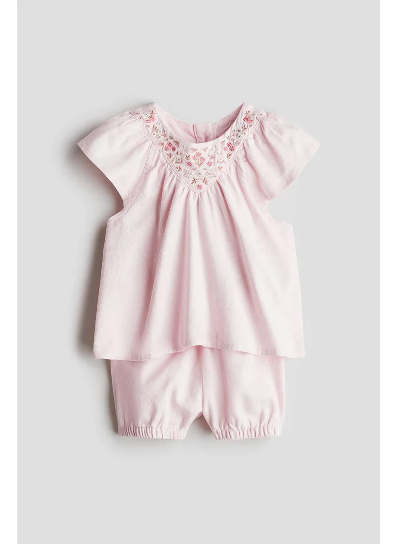 H&M 2-piece linen-blend set
