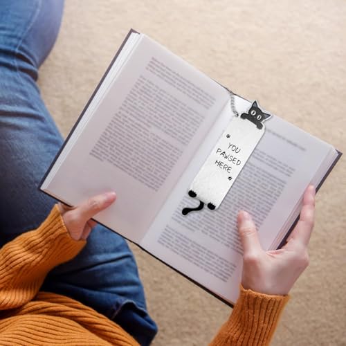 BharatBazaar Metal Bookmark,Cute Cat Design Bookmark for Books,Book Markers Aesthetic for Novels and Reading Accessories, Gift for Book Lovers - Image 5