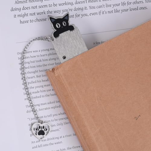 BharatBazaar Metal Bookmark,Cute Cat Design Bookmark for Books,Book Markers Aesthetic for Novels and Reading Accessories, Gift for Book Lovers - Image 4