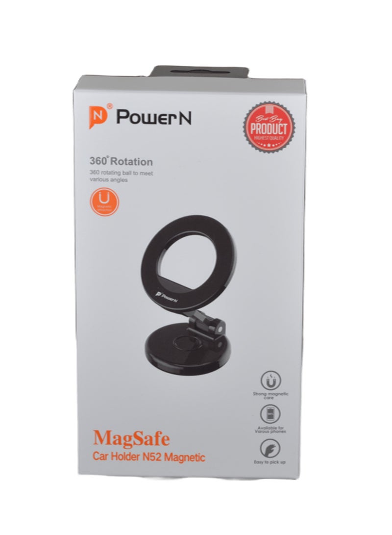 POWER N PowerN N52 Magsafe Car Holder 360 Degrees Rotation - Black 
