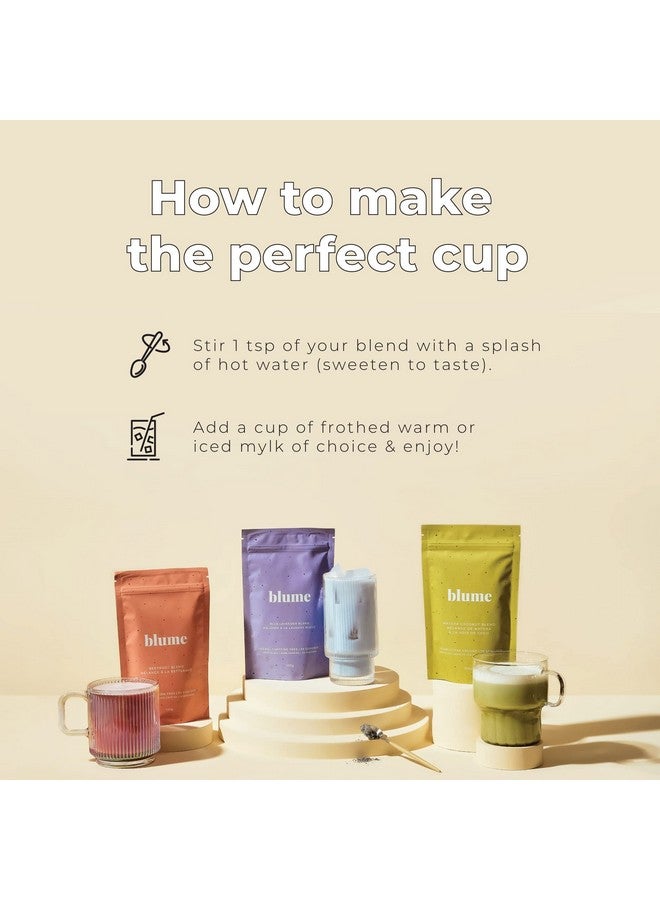 Blume مزيج كاكاو ساخن من ريشي لتهدئة التوتر - مشروب فطر اللاتيه مع معززات الدماغ العضوية - كاكاو عضوي نباتي وصديق للكيتو - 30 حصة - Image 5