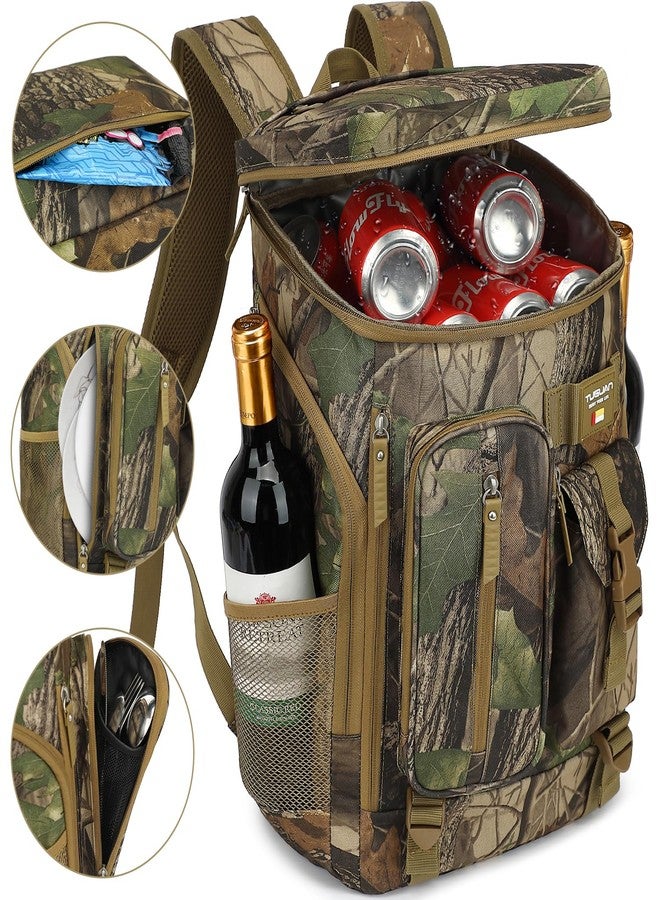 TUGUAN Cooler Backpack 36 Cans Cmao Insulated Leak Proof Lightweight Lunch Backpack for men Work Portable Travel Thermal Bag Compartment Camping Hiking Beach Pincnic Tactical Cooler Backpack for Women - Image 4