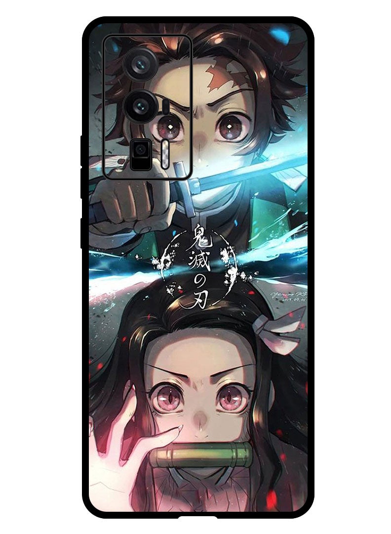 Theodor Protective Case Anti Scratch Shock Proof Bumper Cover for Xiaomi Poco F5 Pro Animation Tanjiro - Image 1