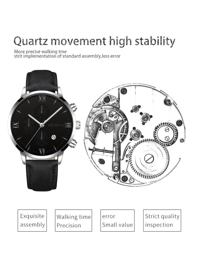 Geneva ساعة كواتز أنالوج للرجال بتصميم عصري - Image 2