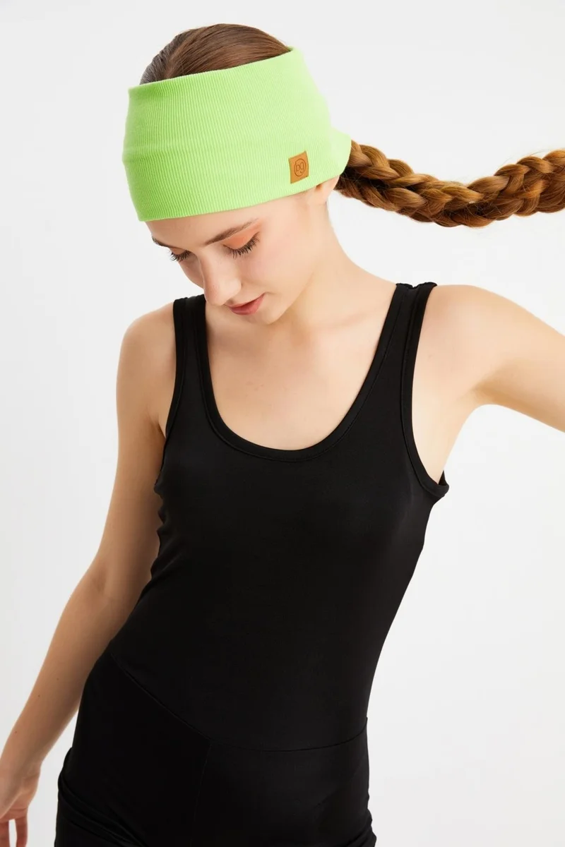 بوتيكجيز Pistachio Green Women's Cotton Camisole, Non-Slip, Sweatproof, Ultra Light, Sports Hair Band Bandana Buff