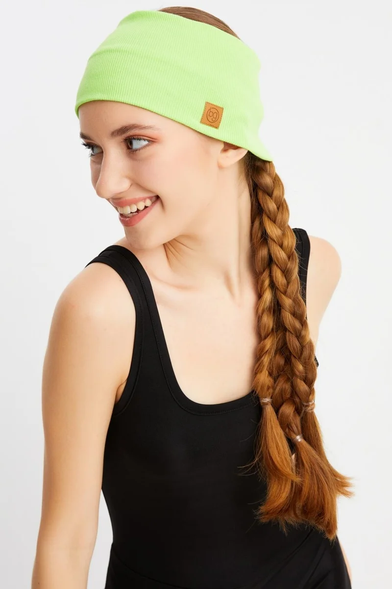 بوتيكجيز Pistachio Green Women's Cotton Camisole, Non-Slip, Sweatproof, Ultra Light, Sports Hair Band Bandana Buff