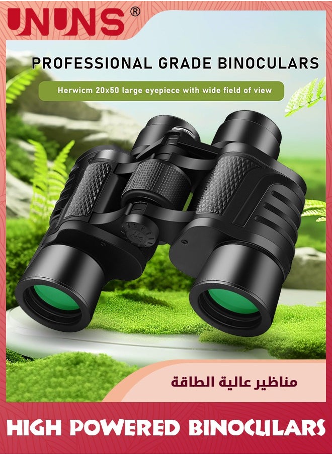 UNUNS - منظار ثنائي عالي الطاقة 60 × 60، منظار ثنائي احترافي عالي الدقة، تلسكوب كبير للرؤية لمشاهدة الطيور والصيد والسفر ومراقبة النجوم والرحلات البحرية ومباريات كرة القدم والحفلات الموسيقية، منظار ثنائي مقاوم للماء للبالغين - Image 1