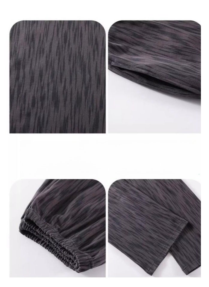 MIIOW - Men's Pure Cotton Casual Long Sleeved Long Pants High-End Home Clothing Can Be Worn As An Outerwear Set - Image 1