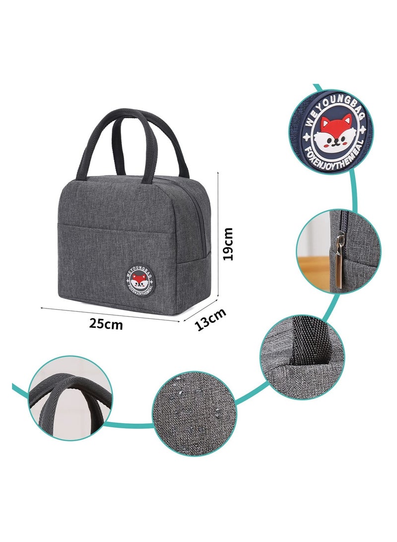 Cool Baby COOLBABY Small Thermal Bag Lunch Box （Grey） - Image 2